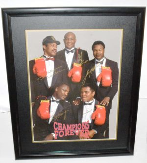 Boxing Champions Forever Signed Poster Framed