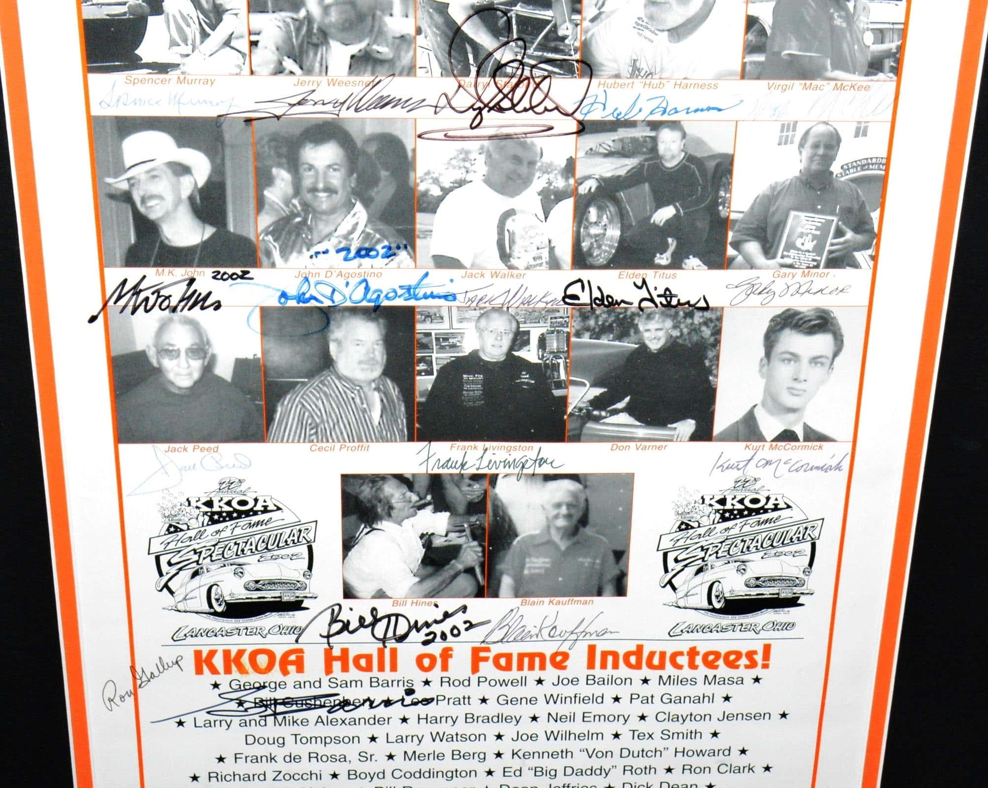 Kustom Kemps of America KKOA Hall of Fame Signed Poster Framed ...