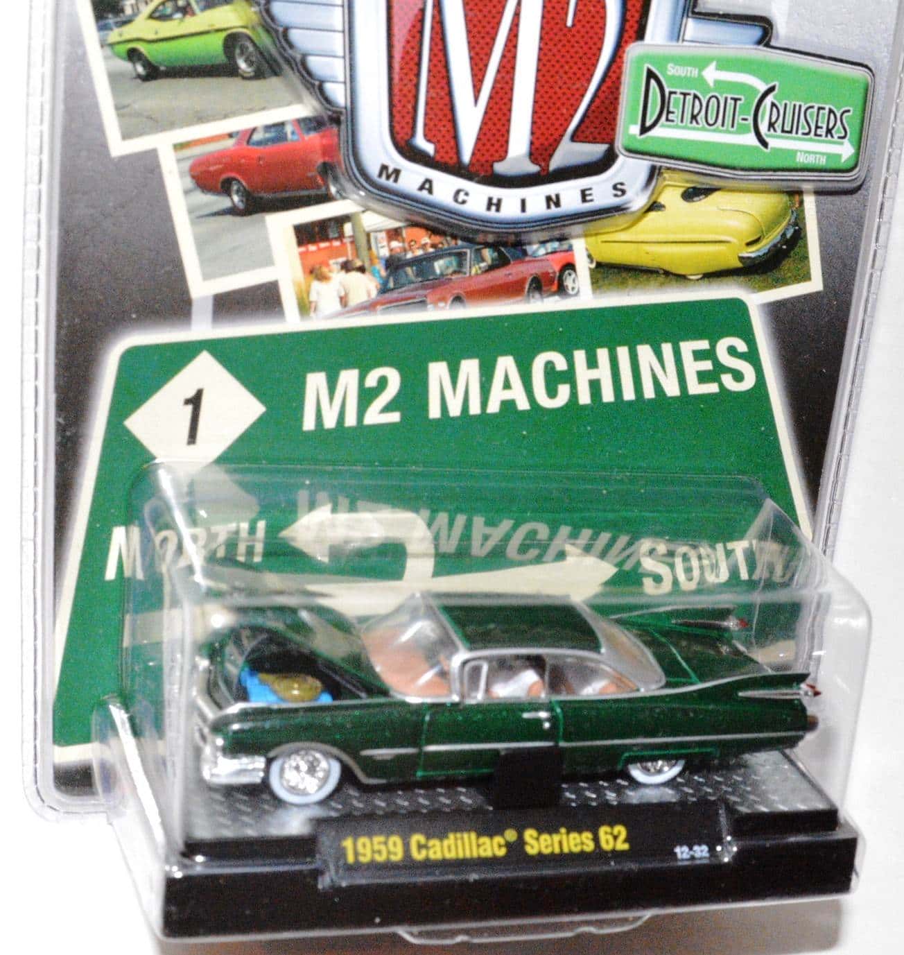 59' Cadillac ミニカーセット 2台 1958 Cadillac Series 62 with Freddy Krueger Figure, A