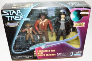Star Trek Lt. Commander Data Lt. Worf Alexander Rozhenko Figures Set