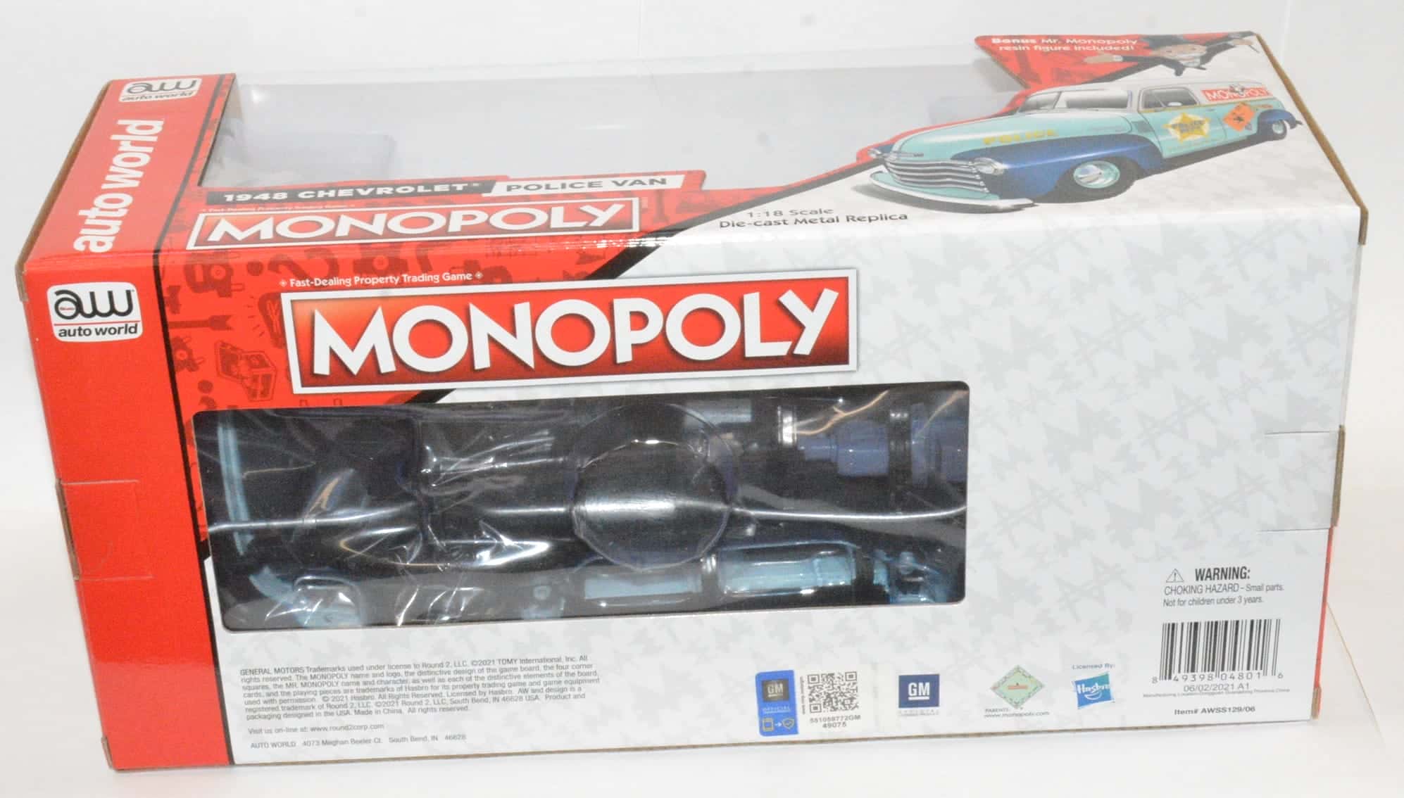 Auto World Monopoly 1948 Chevrolet Police Van 1/18