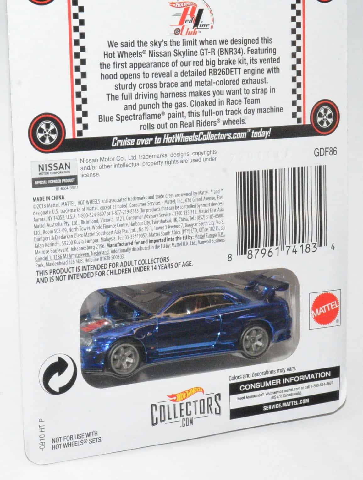 ミニカー Hot Wheels RLC Nissan Skyline GT-R (R34) Hot Wheels RLC Nissan Skyline GT-R R34 2024 Midnight Purple