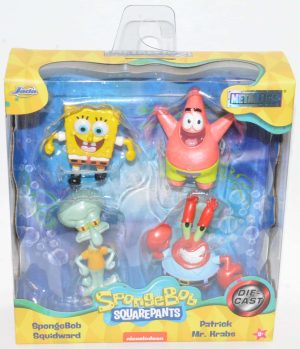 Jada Metalfigs Spongebob Squarepants 4-Pack Spongebob Squidward Patrick Mr. Krabs